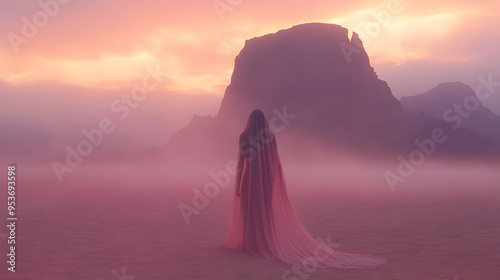 A solitary figure stands in...