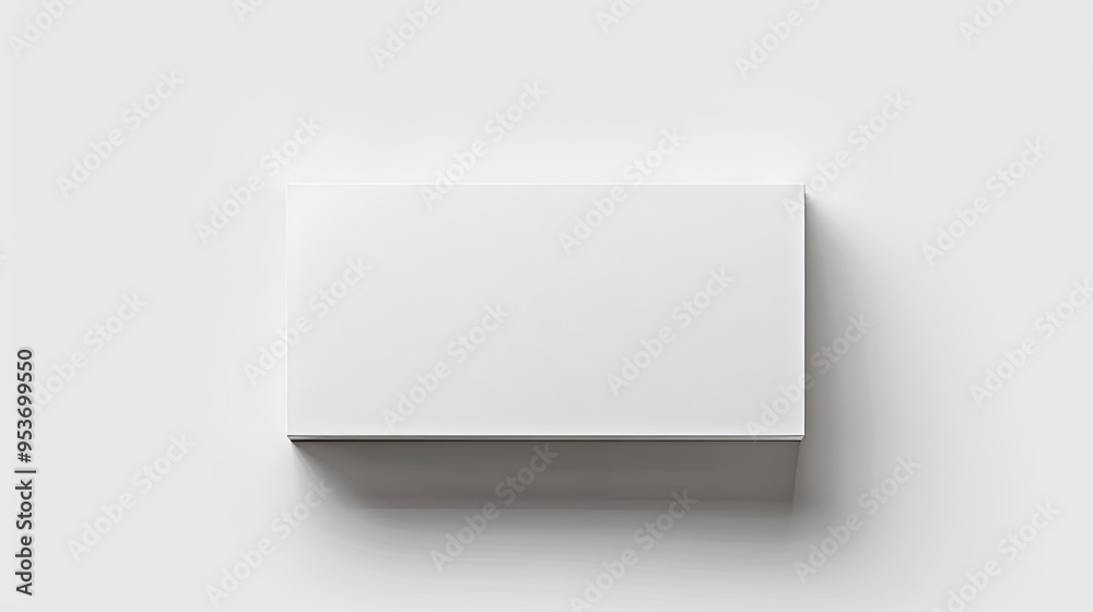 Top view of business card isolated on white Top view of business card isolated on white