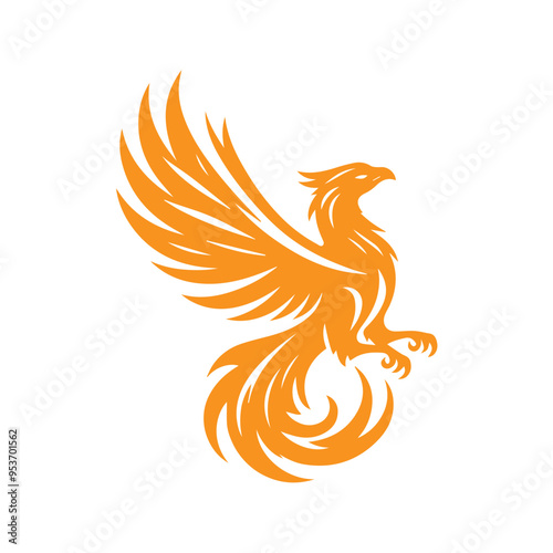 awesome phoenix  logo illustration