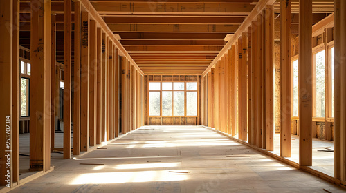 A wide, open hallway with w...