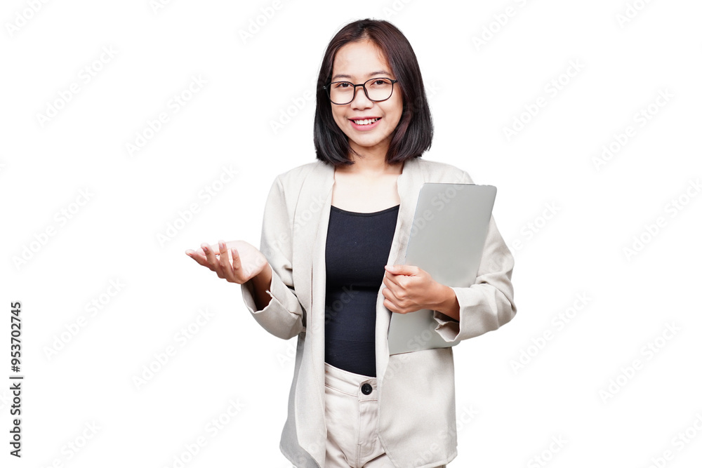 Asian businesswoman confident smiling isolated transparent Asian businesswoman confident smiling isolated transparent
