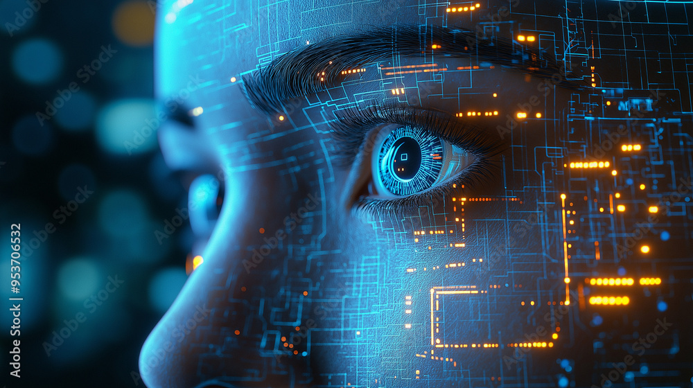 Automation in cybernetic systems, visualizing the seamless control and operation of cybernetic enhancements 