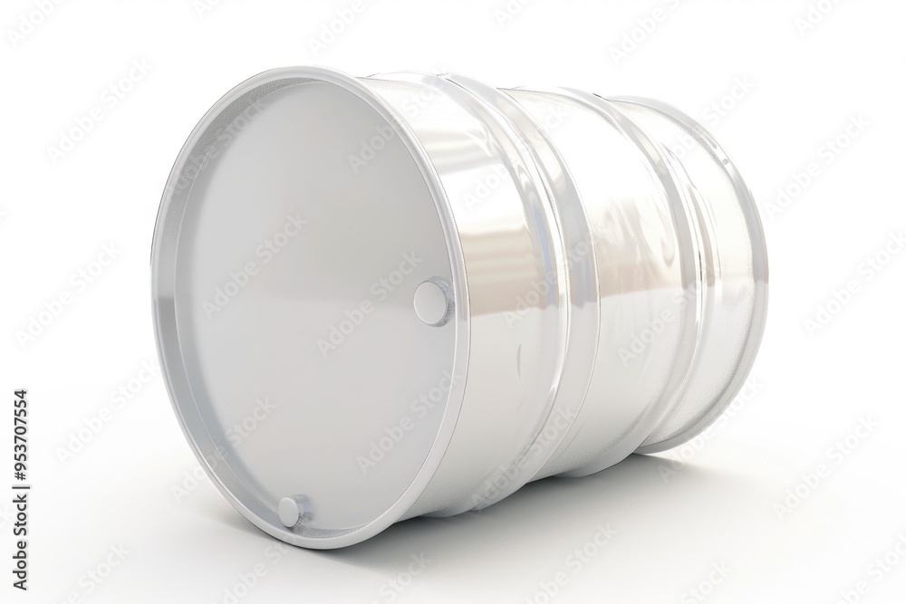 White barrel of fuel or chemicals isolated on a white background White barrel of fuel or chemicals isolated on a white background
