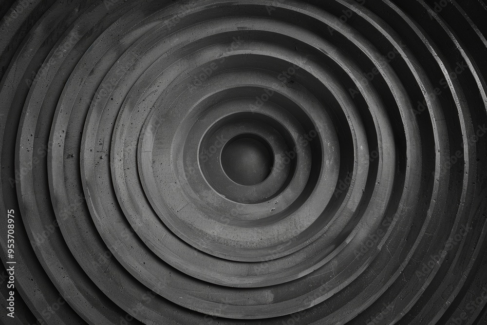 Abstract black and white background with concentric circles Abstract black and white background with concentric circles