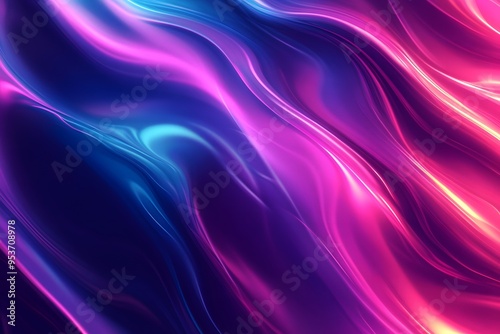 Abstract minimal curvy wavy networking background. Colorful abstract background with gradient wave design