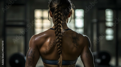 A woman with a braided pony...