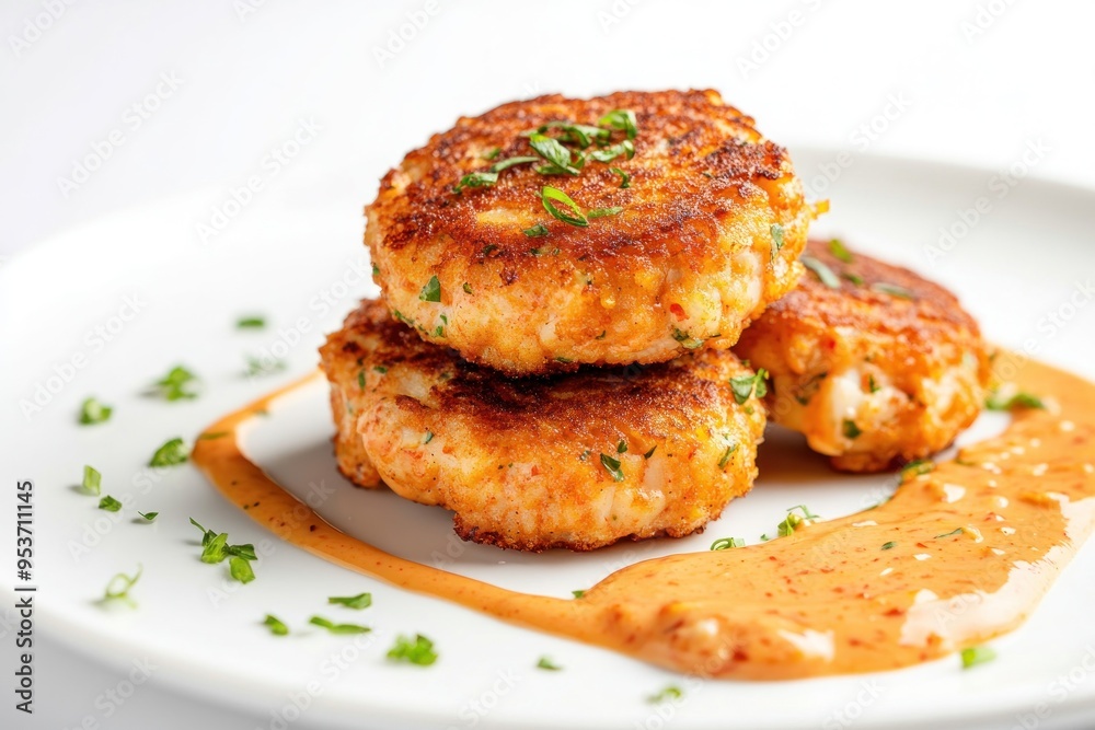 Delicious Crab Cakes with Creamy Sauce Delicious Crab Cakes with Creamy Sauce