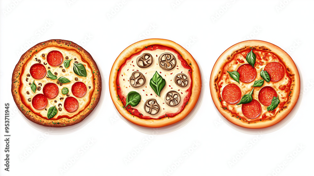 Modern Pizza Graphics and Vectors for Print and Digital Use Modern Pizza Graphics and Vectors for Print and Digital Use