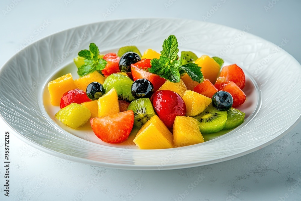 Delicious Fruit Salad with Mango, Strawberry and Kiwi Delicious Fruit Salad with Mango, Strawberry and Kiwi