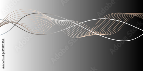 Dark deep black dynamic abstract vector background. Modern creative premium gradient. Abstract gray waves background, Design for banner, wallpaper, background and many more. 