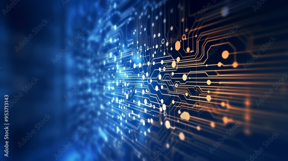 Fototapeta premium Close up of electronic circuit board. Technology concept.
