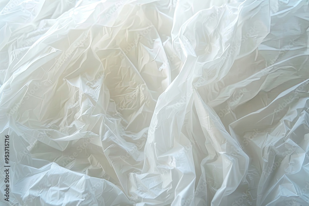 Obraz premium A White Plastic Bag Texture macro background White Plastic Bag Texture macro background