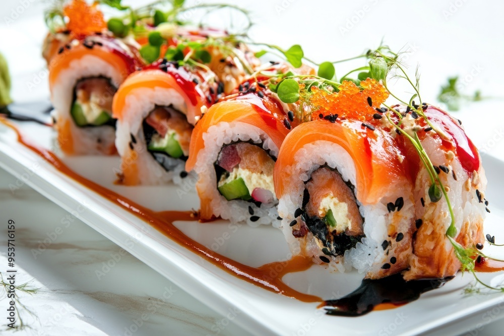 Delicious Salmon Sushi Rolls Delicious Salmon Sushi Rolls
