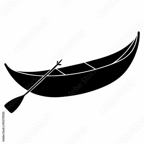 Canoe Black silhouette