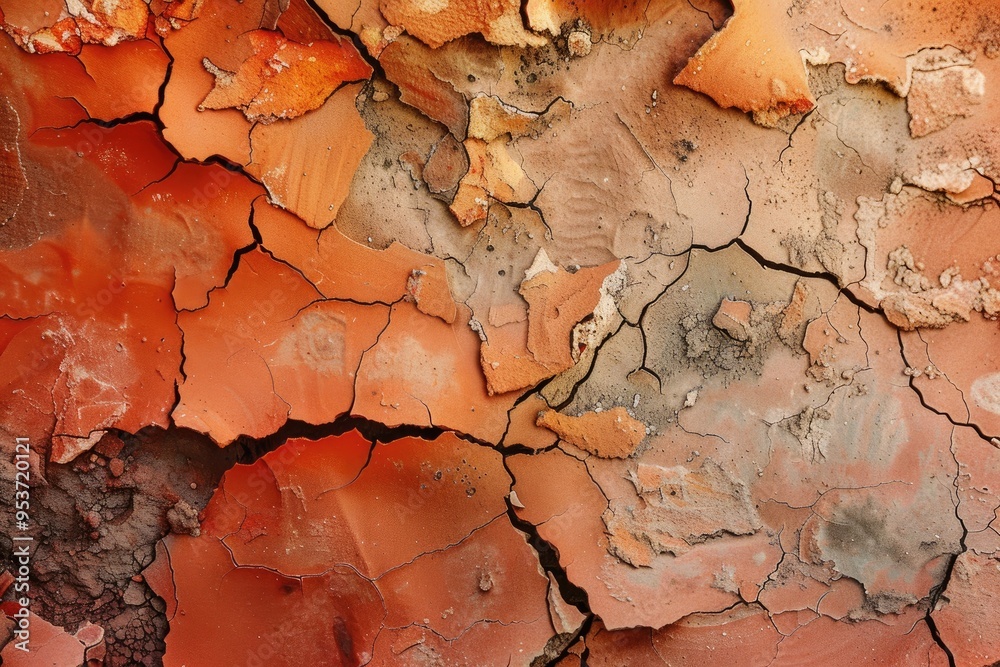Fototapeta premium Dry cracked clay background