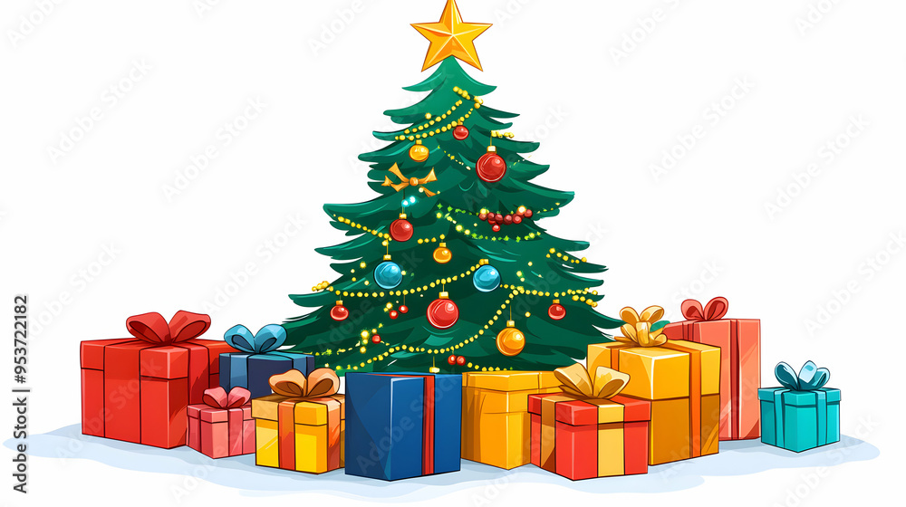 christmas tree and gifts christmas tree and gifts