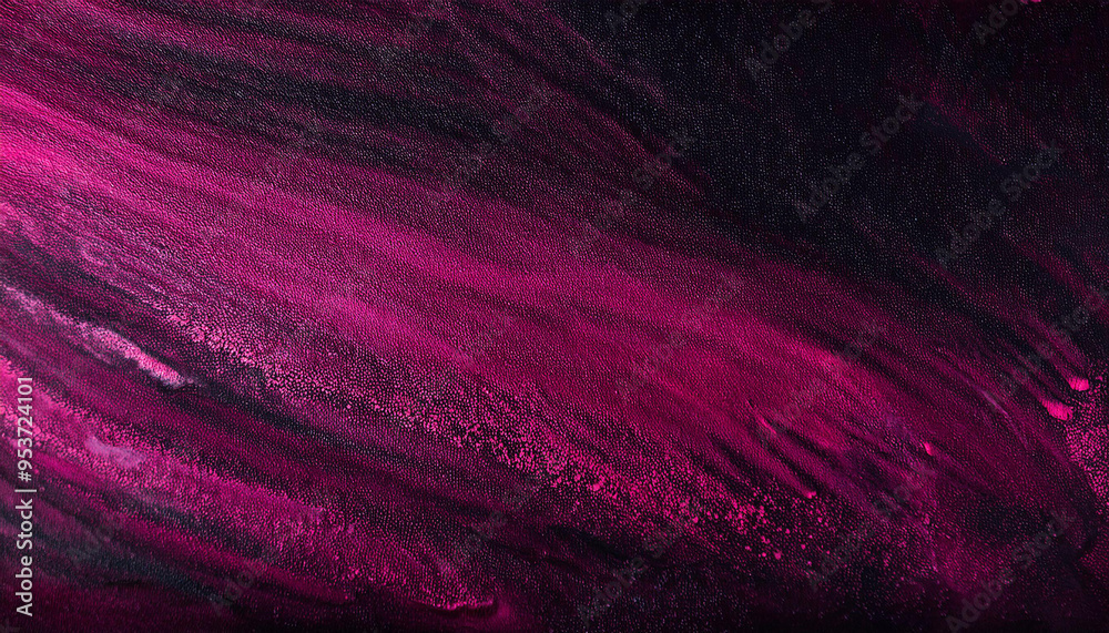 Obraz premium Dark pink and black abstract background with grainy texture. Deep and rich tones. Paint smudges