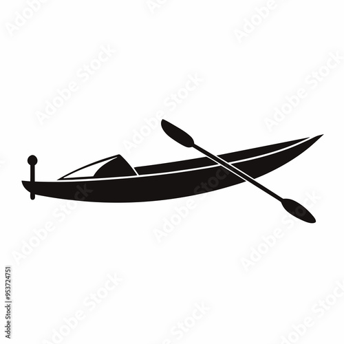 Kayak Black silhouette