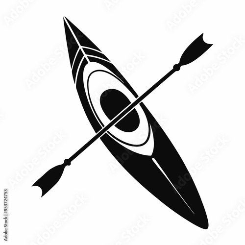 Kayak Black silhouette