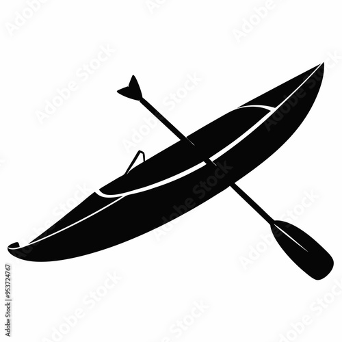 Kayak Black silhouette