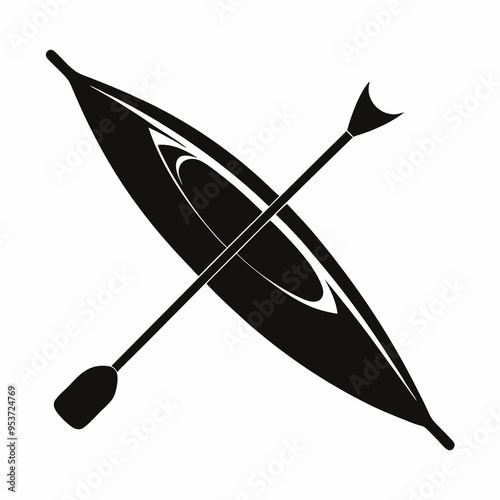 Kayak Black silhouette