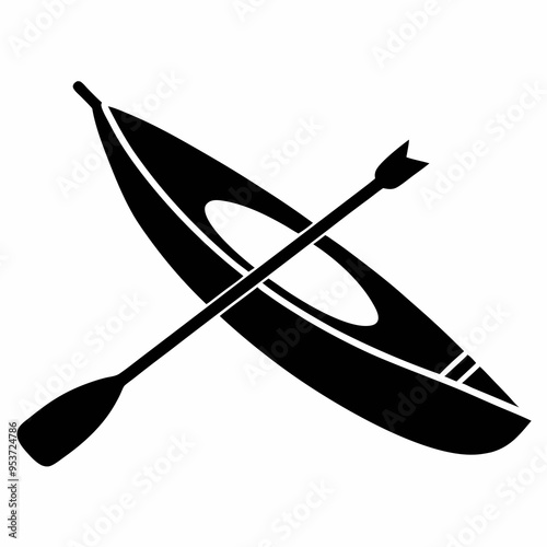 Kayak Black silhouette