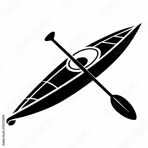 Kayak Black silhouette