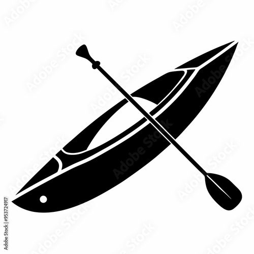 Kayak Black silhouette