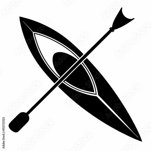 Kayak Black silhouette
