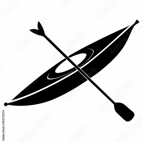 Kayak Black silhouette