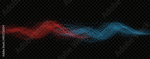 Red blue clouds effect. Cold and hot smoke texture. Abstract neon flame fog. Confrontation concept in sports boxing competition.