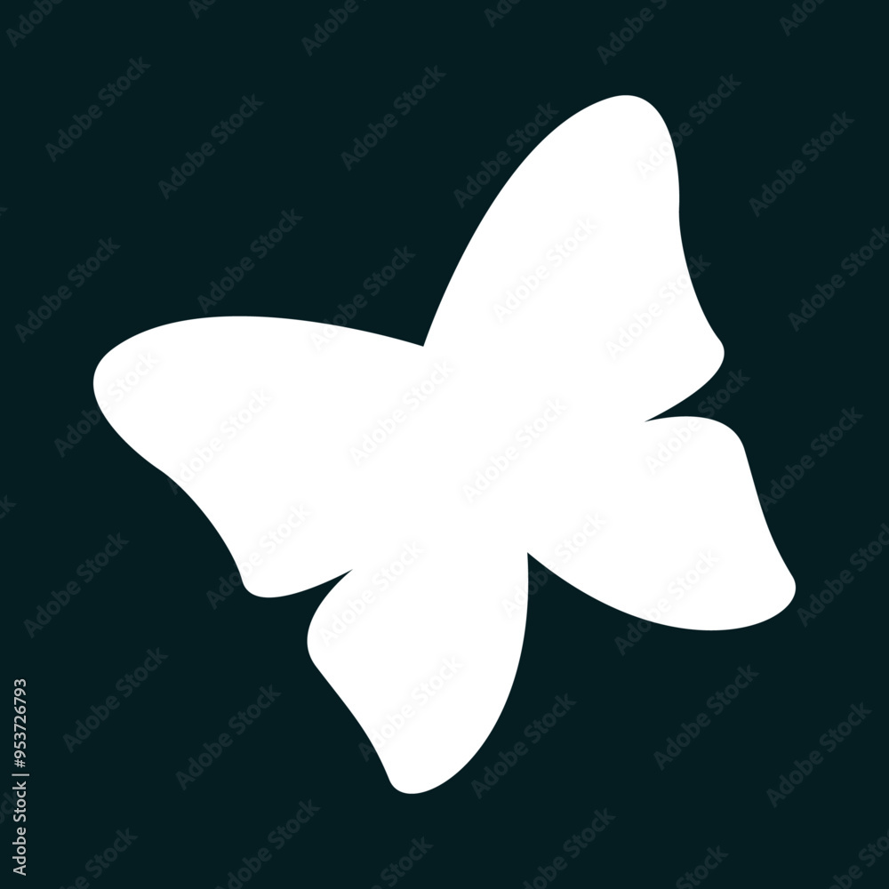 Silhouette of butterfly on blue background Silhouette of butterfly on blue background