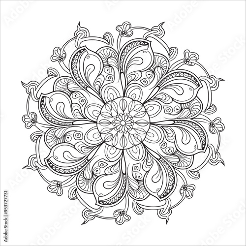 Floral Mandala Vector Illustration Cooler full