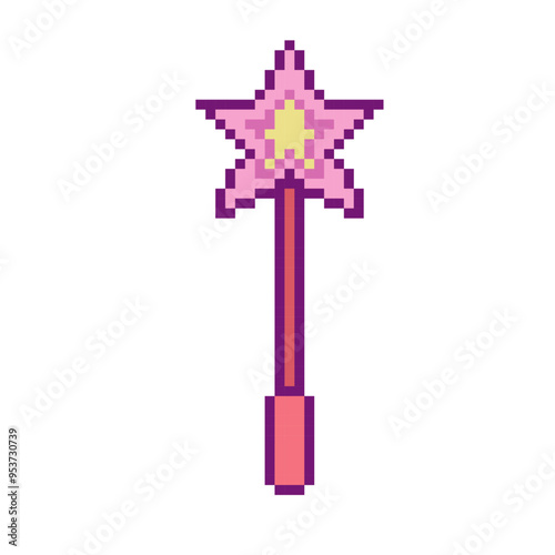 MAGIC STICK ICON PIXEL ART.