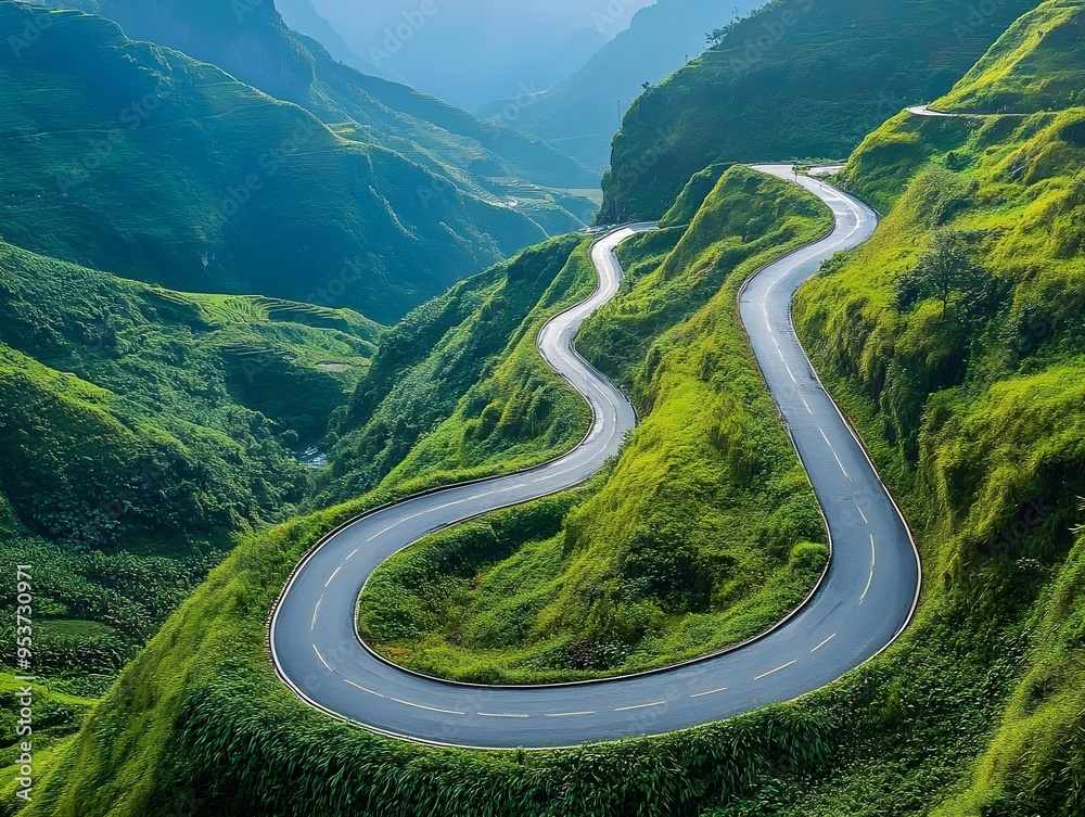 winding road in the mountains winding road in the mountains