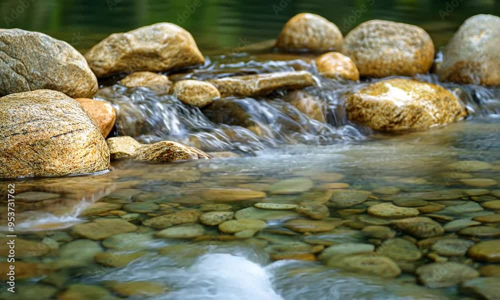 Water Flowing Over Smooth Rocks Water Flowing Over Smooth Rocks