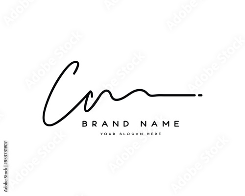 C C CC initial letter handwriting and signature logo