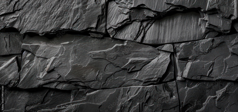 Black Slate Stone Wall Texture Black Slate Stone Wall Texture