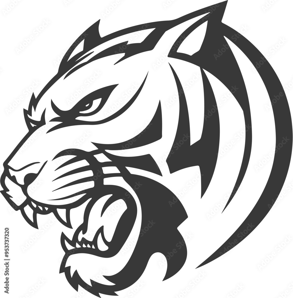 tiger head illustration isolated on white background. Images for logo, label, emblem. tiger head illustration isolated on white background. Images for logo, label, emblem.