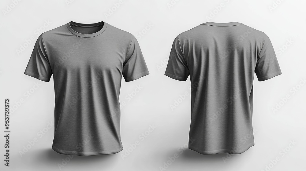 Blank gray short sleeve t-shirt mockup Blank gray short sleeve t-shirt mockup