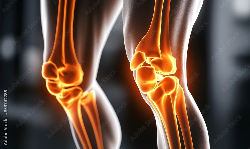 Anatomi of human knee joint highlighting pain and inflammation Stock ...
