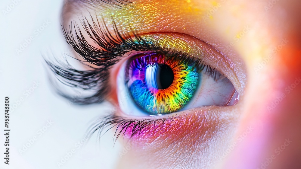 Close-Up of a Multicolored Eye Close-Up of a Multicolored Eye