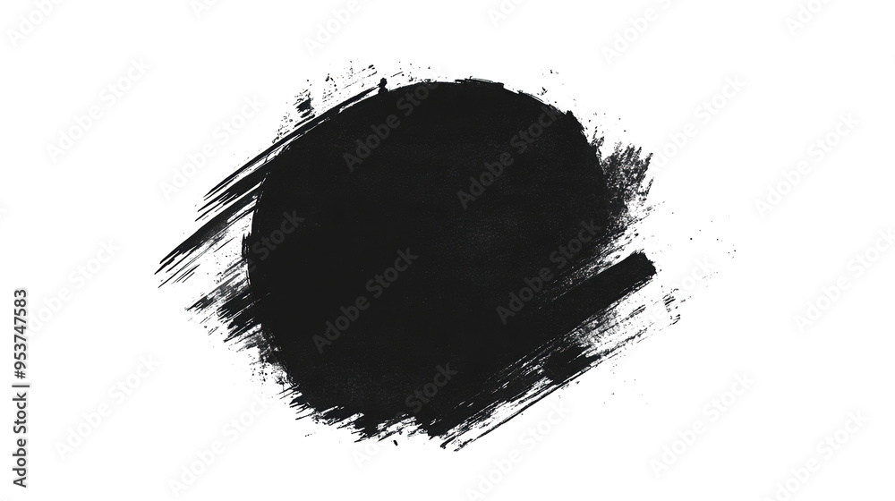 Black Ink Circle Abstract transparent Background Black Ink Circle Abstract transparent Background