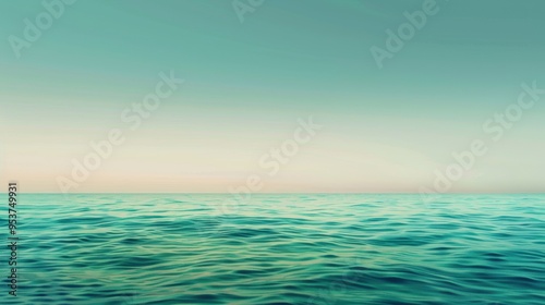 A minimalist background featuring a gradient of green shades, evoking a calm ocean or sky.