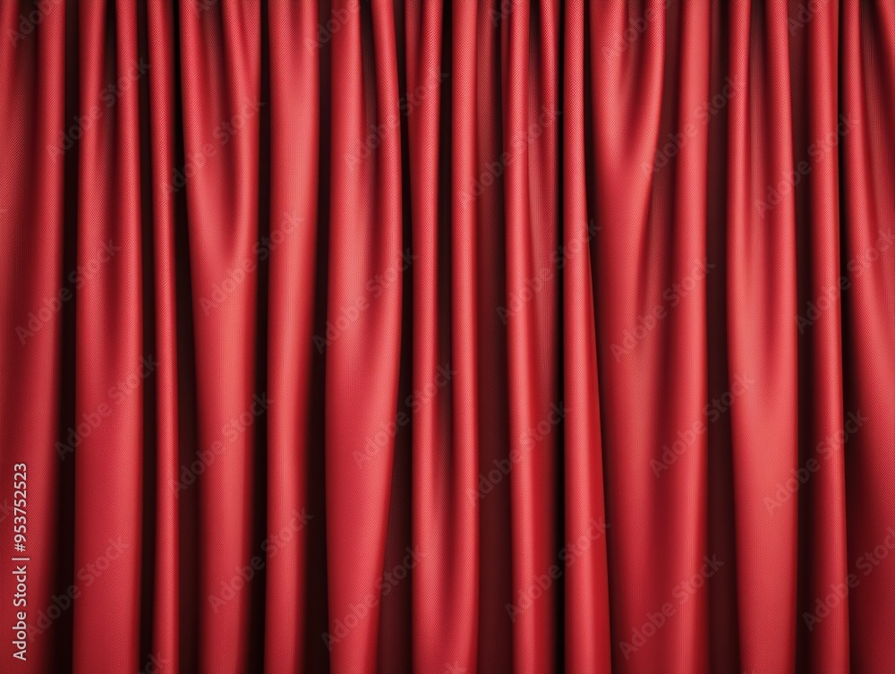 Luxurious red curtain with smooth drapes, perfect for theater, photography, or interior design. Adds elegance to any space. Luxurious red curtain with smooth drapes, perfect for theater, photography, or interior design. Adds elegance to any space.