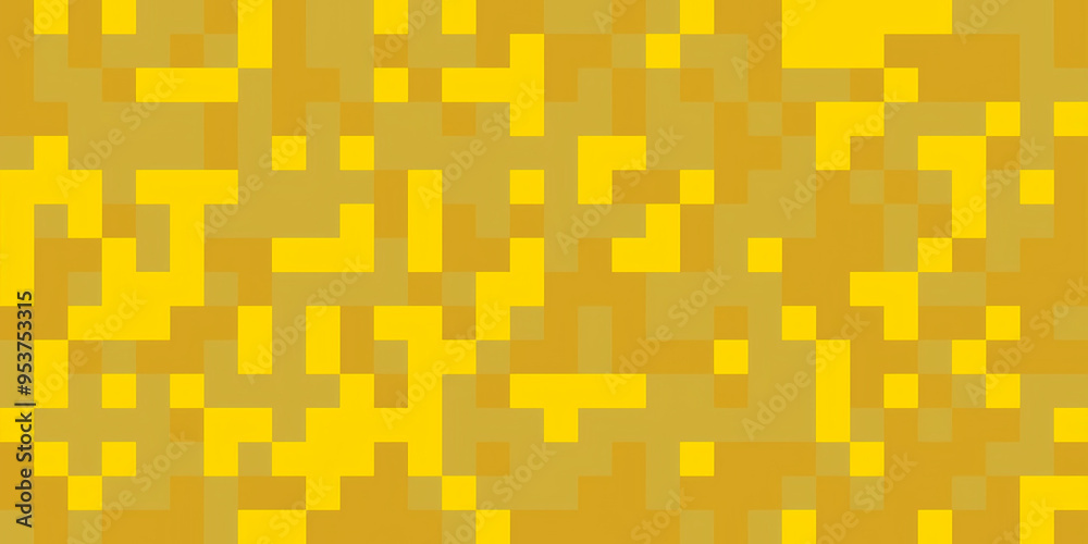 Abstract seamless pattern with a pixelated geometric design in yellow and gold tones. This pattern is perfect for backgrounds, website designs, and graphic projects. Abstract seamless pattern with a pixelated geometric design in yellow and gold tones. This pattern is perfect for backgrounds, website designs, and graphic projects.