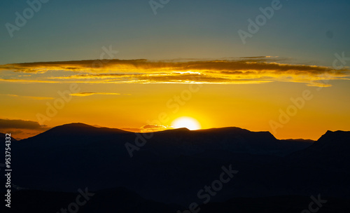 fabulous sunset. Dagestan, Caucasus