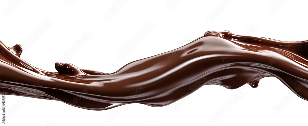 splash of chocolate liquid isolated on a transparent background splash of chocolate liquid isolated on a transparent background
