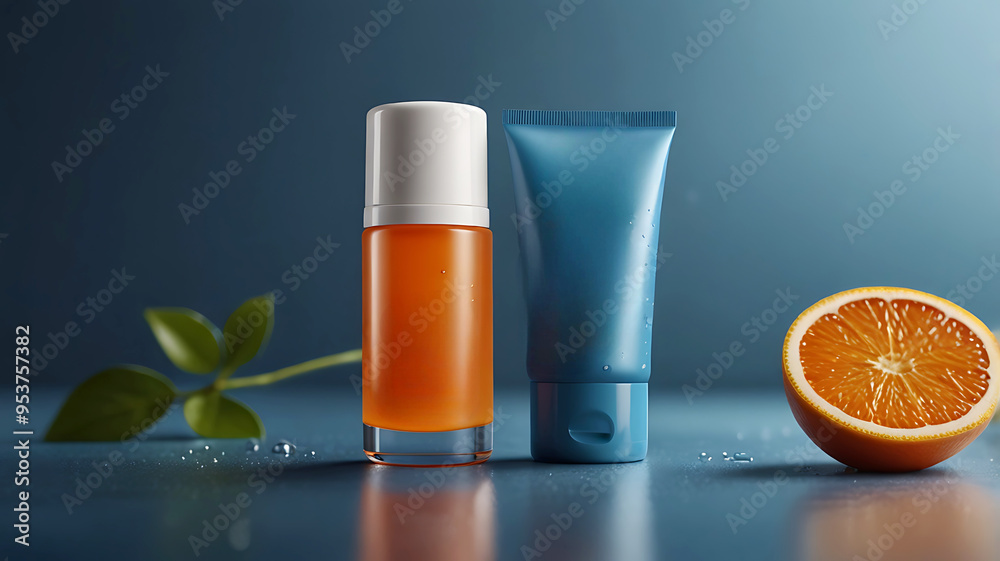 Cosmetic packaging mock up display skincare concept plastic tube Cosmetic packaging mock up display skincare concept plastic tube