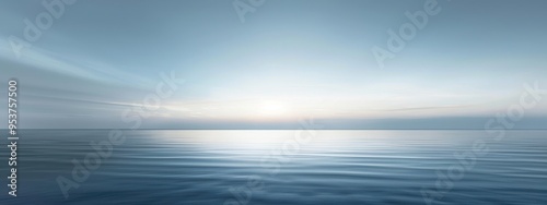 A minimalist background featuring a gradient of white shades, evoking a calm ocean or sky.